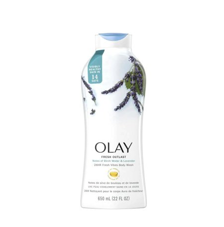 أولاي فريش آوتلاست غسول الجسم بماء البتولا واللافندر – 650 مل Olay Fresh Outlast Birch Water & Lavender Body Wash – 650 mL