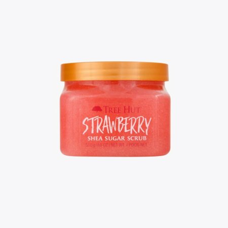 مقشر الجسم من تري هت بنكهة الفراولة غني بزبدة الشيا والسكر الطبيعي  Tree Hut Strawberry Shea Sugar Scrub