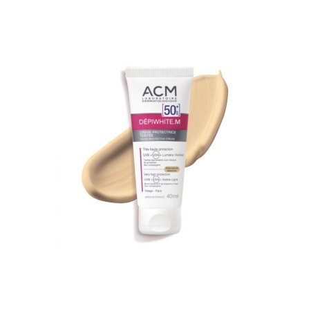 كريم ديبيوايت إم واقي شمس بلون طبيعي من acm ٤٠مل  ACM Dépiwhite.M SPF 50+ Tinted Protective Cream