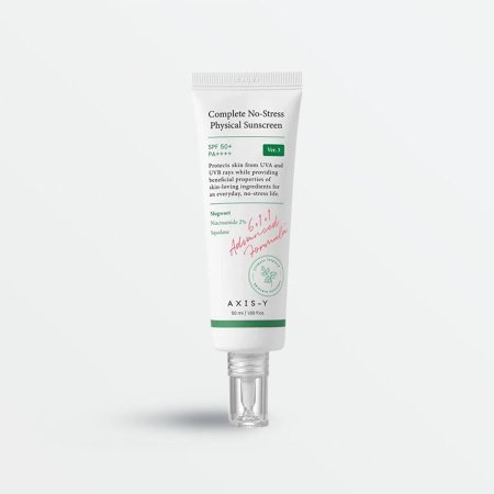 واقي الشمس الفيزيائي نو ستريس من آكسس واي – SPF 50+ PA++++ بحجم 50مل AXIS-Y Complete No-Stress Physical Sunscreen SPF 50+ PA++++