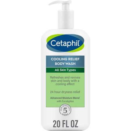 غسول الجسم من سيتافيل لجميع أنواع البشرة 591 مل - Cetaphil COOLING RELIEF BODY WASH 591 ml