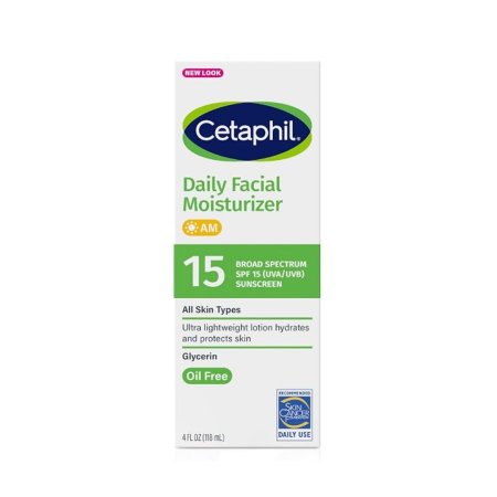 مرطب صباحي يومي للوجه من سيتافل بعامل حماية من الشمس 15 118 مل - Cetaphil Daily Facial Moisturizer SPF 15 118 ml