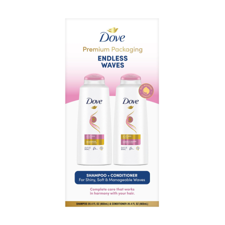 مجموعة شامبو وبلسم دوف للشعر المموج Dove endless waves shampoo and conditioner