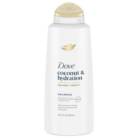 شامبو دوف جوز الهند والترطيب لعلاج تلف الشعر 355 مل -Dove Coconut & Hydration Damage Therapy Shampoo 355 ml