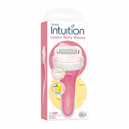 ماكينة حلاقة شِك إنتويشن ليمون بيري بريز مع شفرات احتياطية Schick Intuition Lemon Berry Breeze Razor with Refill Blade Cartridges