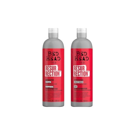بكج بيد هيد تيجي ريزوريكشن شامبو الإصلاح الفائق و بلسم الإصلاح الفائق بحجم 750 مل - Bed Head TIGI Resurrection Super Repair Shampoo & Super Repair Conditioner750 ml