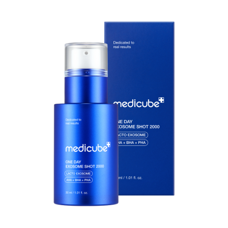 ميديكوب ون داي إكسوسوم شوت 2000 لاكتو إكسوسوم مع AHA + BHA + PHA ٣٠مل - Dedicated to Real Results Medicube ONE DAY EXOSOME SHOT 2000 LACTO EXOSOME AHA + BHA + PHA 30ml