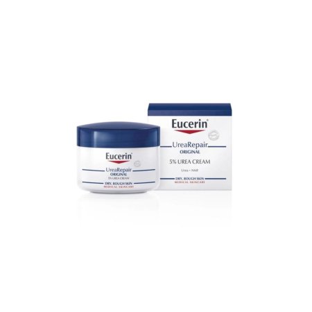يوسرين يوريا ريبير الأصلي – كريم يوريا 5% للجسم واليدين بحجم 75 مل - Eucerin UreaRepair Original 5% Urea Cream for Body & Hands 75 ml