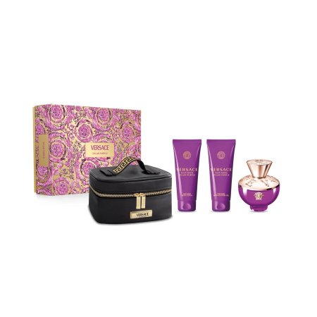 مجموعة هدايا فيرزاتشي ديلان بيربل اودي بيرفيوم 100 مل Dylan Purple Pour Femme by Versace 100ml EDP 4pc Gift Set
