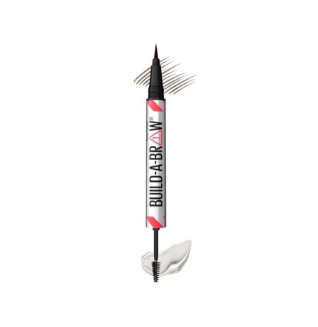 قلم حواجب وماسكارا الحواجب 2 في 1 من مايبلين – اللون أش براون 259  Maybelline Build-A-Brow 2-in-1 Brow Pen and Sealing Eyebrow Gel – Ash Brown 259