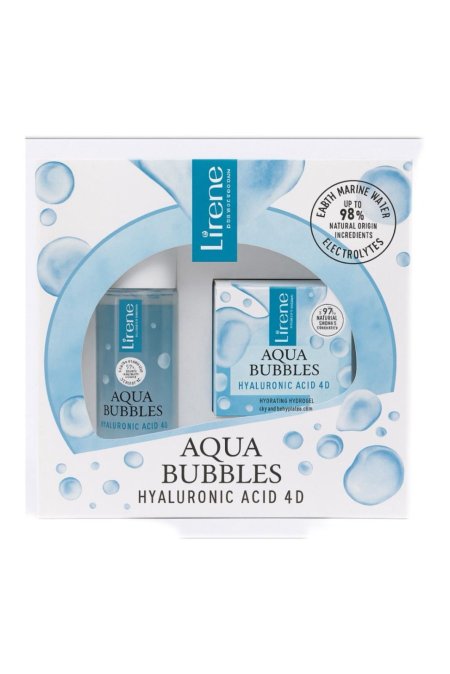 مجموعة ليرين أكوا بابلز بحمض الهيالورونيك  - LIRENE Aqua  Bubbles Hyaluronic Acid 4D Set