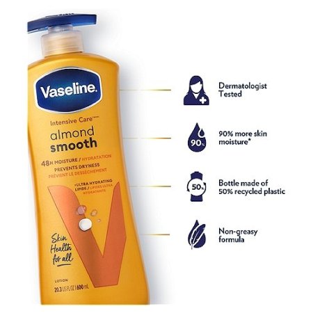 VASELINE BODY LOTION INTENSIVE CARE ALMOND SMOOTH