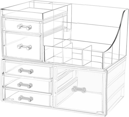 Clear Acrylic Cosmetic Organizer with Drawers