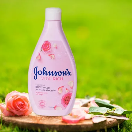 JOHNSON'S VITA-RICH SOOTHING BODY WASH WITH ROSE WATER 400ML