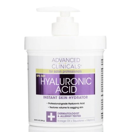 Advanced Clinicals Hyaluronic Acid Instant Skin Hydrator 454g