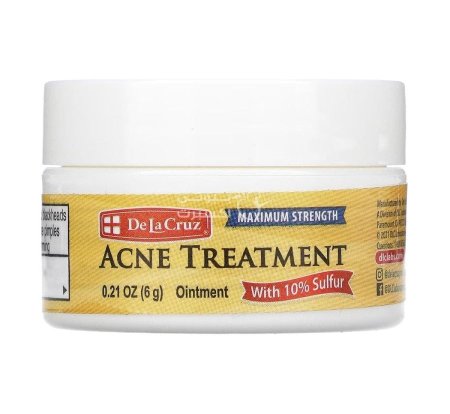 DE LA CRUZ Acne Treatment Ointment with 10% Sulphur, Maximum Strength  (6 g)