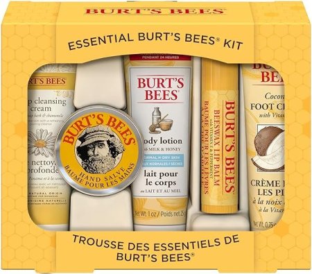 Burt's Bees , 5 Body Care Products, Everyday Essentials Set Travel Size 