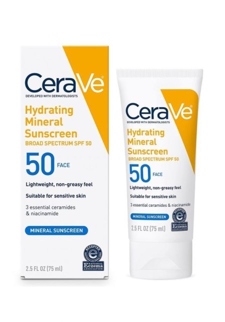 CeraVe Hydrating Mineral Sunscreen SPF 50  75ml