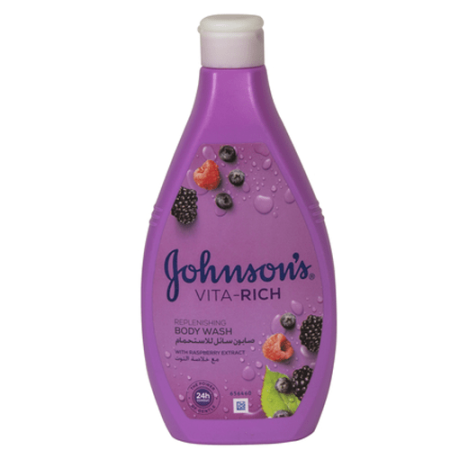 Johnson's Body Wash - Vita-Rich, Replenishing Raspberry Extract, 400ml