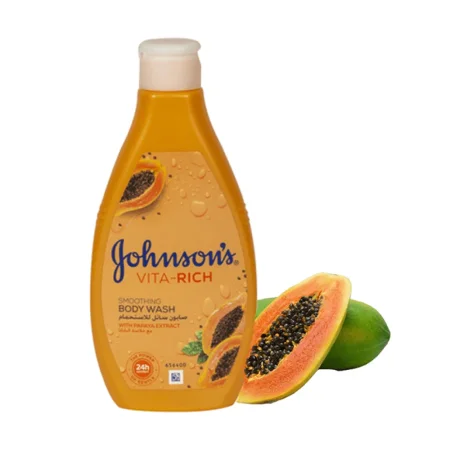 Johnson's Vita-Rich Smoothing Body Wash With Papaya Extract 400 ml 