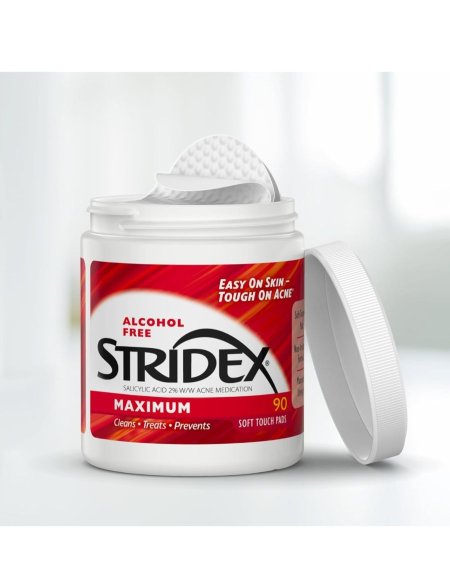 Stridex Medicated Acne Pads, Maximum 90