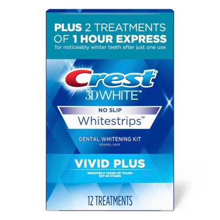 Crest 3D White Vivid Plus Teeth Whitening Kit, 24 Strips, 10 Treatments