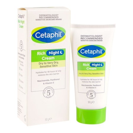 كريم سيتافيل الليلي الغني للبشرة الجافة والجافة جداً والحساسة ٥٠غم - Cetaphil Rich Night Cream