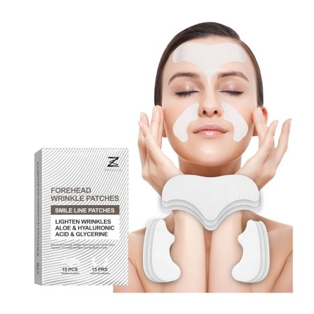 لصقات التجاعيد للجبهة وخطوط الابتسامة من زد إم بيوتي 30لصقة - ZMBeauty Forehead Wrinkle Patches & Smile Line Patches
