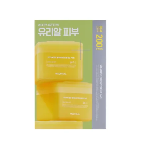 وسادات فيتامين لتفتيح البشرة من ميدي هيل 200 قطعة - Mediheal Vitamide Brightening Pad 200 Pads