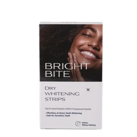 برايت بايت شرائط تبييض الأسنان الجافة ١٤ شريحة كل شريحة ١ للفك العلوي و١ للفك السفلي - Bright Bite Dry Whitening Strips