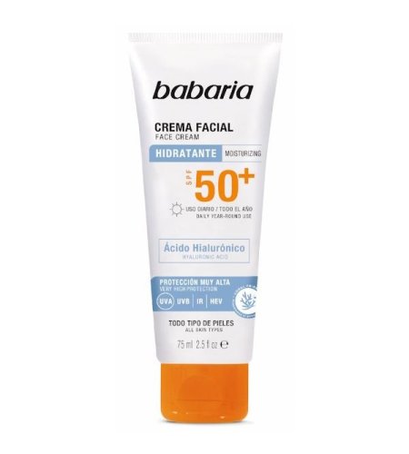 babaria CREMA FACIAL FACE CREAM HIDRATANTE MOISTURIZING SPF50+   75ml