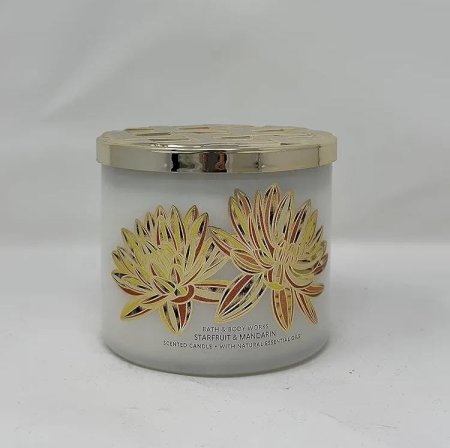 Starfruit & Mandarin 3 Wick Candle , 411 g Made with Natural Essential Oil