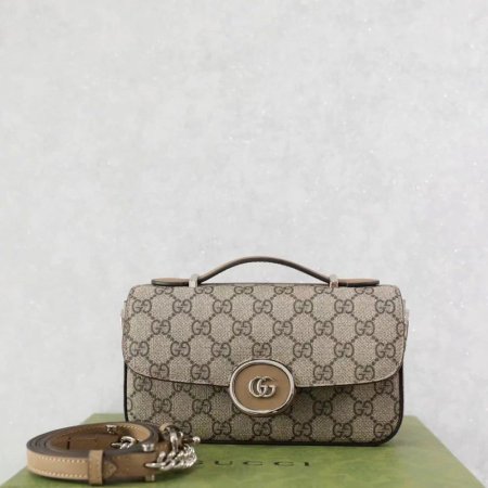 حقيبة كتف  GUCCI PETITE GG صغيرة - بيج