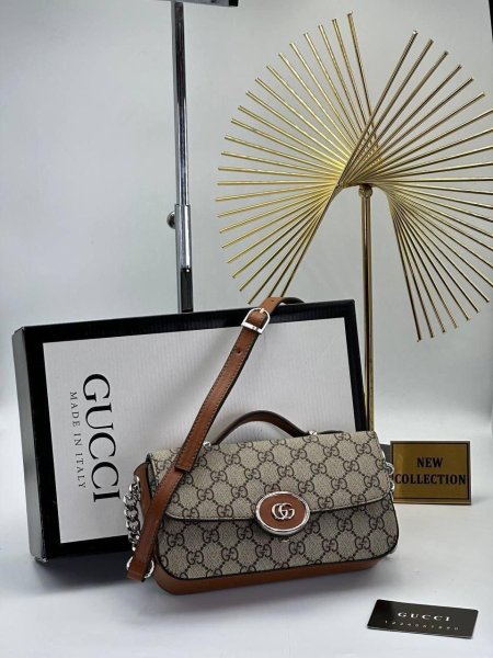 حقيبة كتف  GUCCI PETITE GG صغيرة - بني