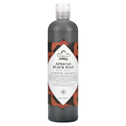 غسول الجسم بالصابون الأسود الإفريقي – نوبين هيريتيج - Nubian Heritage African Black Soap Body Wash Comforting & Balancing