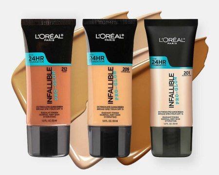 كريم أساس لوريال باريس إنفالبل برو-جلو ٢٤ ساعة بمعامل حماية SPF15 ٣٠مل -  L’Oréal Paris Infallible Pro-Glow 24HR Foundation SPF15