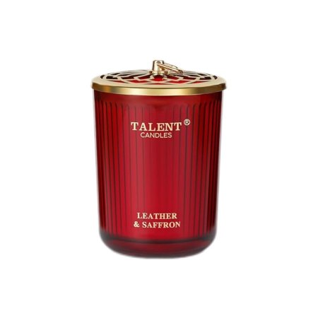 شمعة تالنت برائحة الجلد والزعفران عبق فاخر بدفء شرقي ٢٣٨ غ - Talent Candles Leather & Saffron Jar Candle